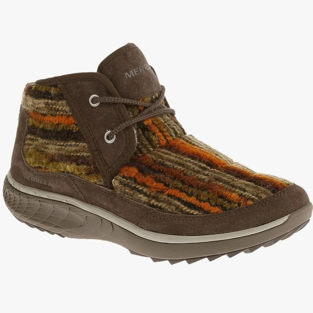 MERRELL PECHORA WESTERN WOOL CHUKKA BOOTS SHERPA ANKLE LACE UP SIZE 9